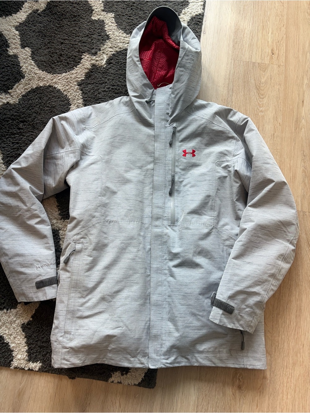 Under Armour Gray and Red ColdGear Lined Jacket